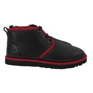 UGG Neumel Leather Men's Chukka Boots in Black & Red SZ 10